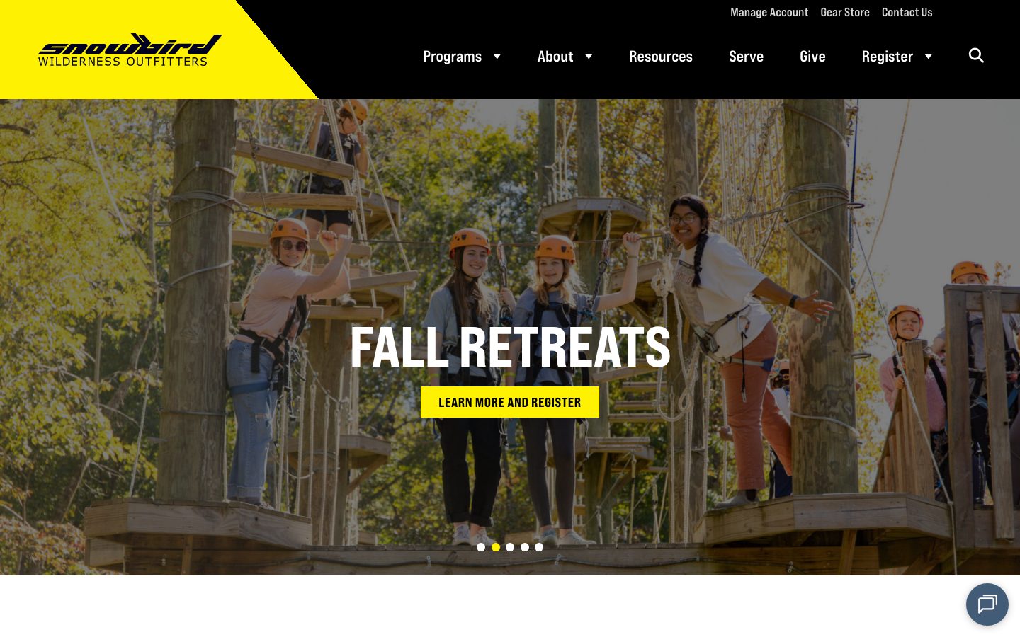 The swoutfitters.com homepage, September 2026
